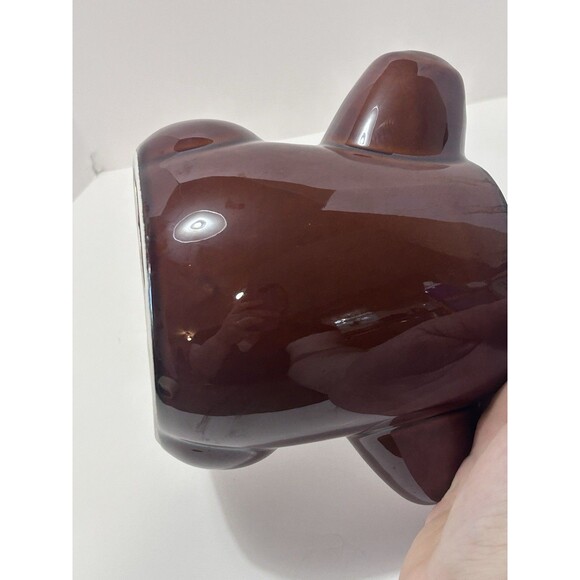 VTG Aramis 8" Brown Teddy Bear Cookie/Treat Jar Collectible Ceramic Container - Picture 6 of 10